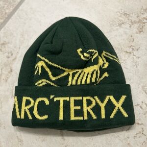Arc'teryx Dark Green Beanie with Yellow Logo